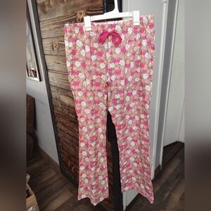 Old Navy Pink and Coral Floral PJ Bottoms